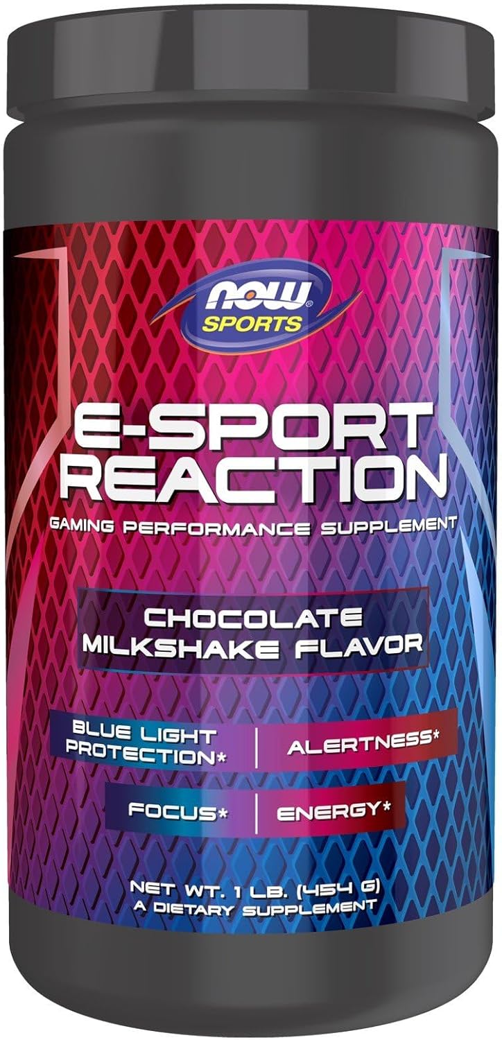 E-Sport Reaction, Chocolate Milkshake Flavor Powder - 1 lb. by NOW