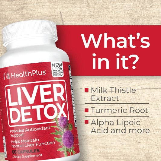 Liver Detox 60 Capsules, by Health Plus