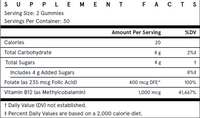 B12 Energy 60 Gummies, by Jarrow Formulas