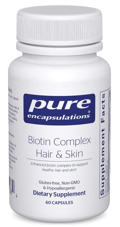 Biotin Complex Hair & Skin 60 Capsules, by Pure Encapsulations