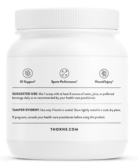 L-Glutamine Powder (NSF certified for sport), 18.1 oz (513 g), by Thorne