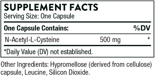 NAC - N-Acetylcysteine 90 Capsules, by Thorne