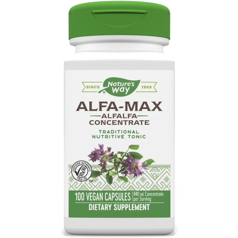 Alfa-Max Alfalfa Concentrate 840 mg 100 Vegan Capsules by Nature&