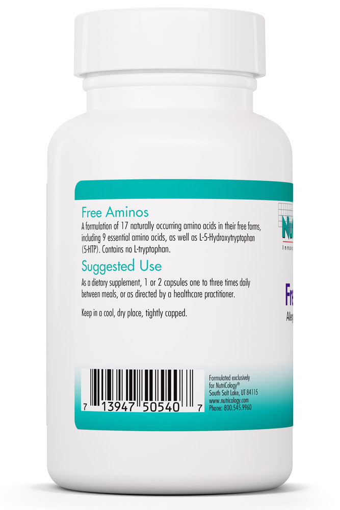 Free Aminos 100 Vegetarian Capsules by Nutricology best price