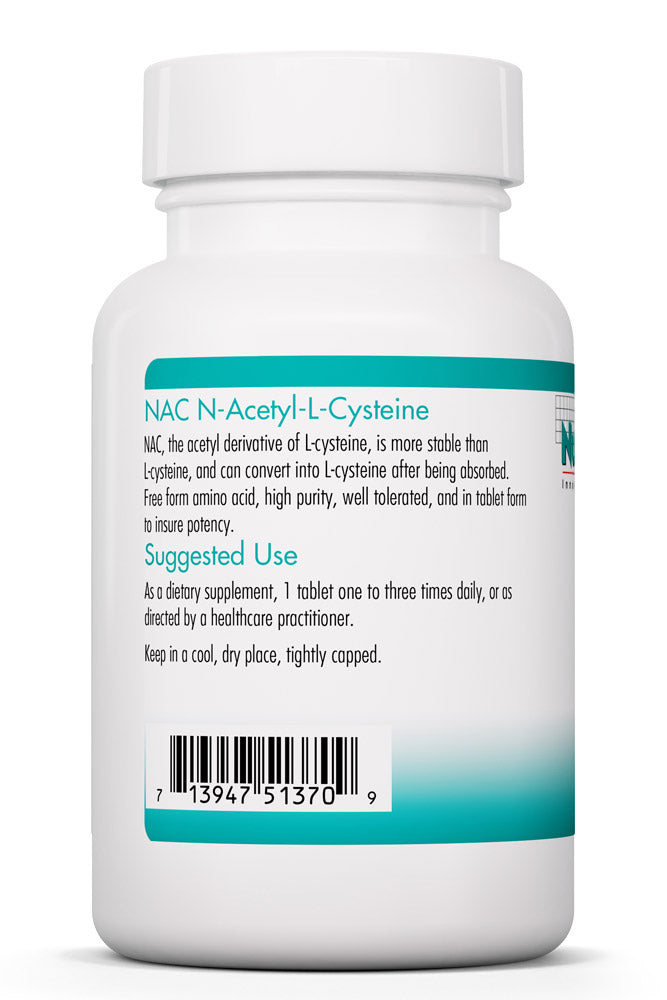 NAC (N-Acetyl-L- Cysteine) 120 Tablets by Nutricology best price