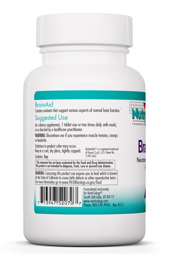 BrainAid 60 Tablets by Nutricology best price