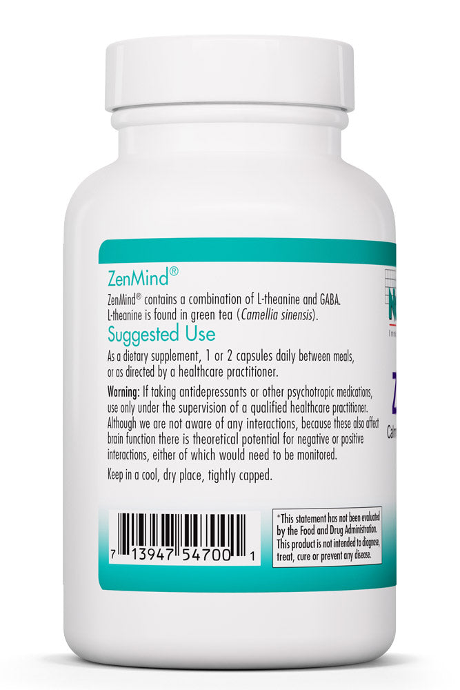 ZenMind 60 Vegetarian Capsules by Nutricology best price