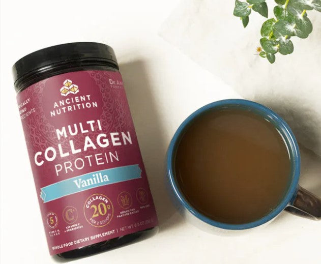 Multi Collagen Protein, Vanilla, 8.9 oz (252 g), by Ancient Nutrition