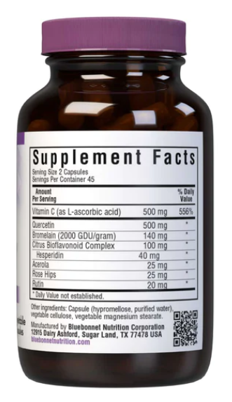 Super Quercetin, 90 Vegetable Capsules, by Bluebonnet