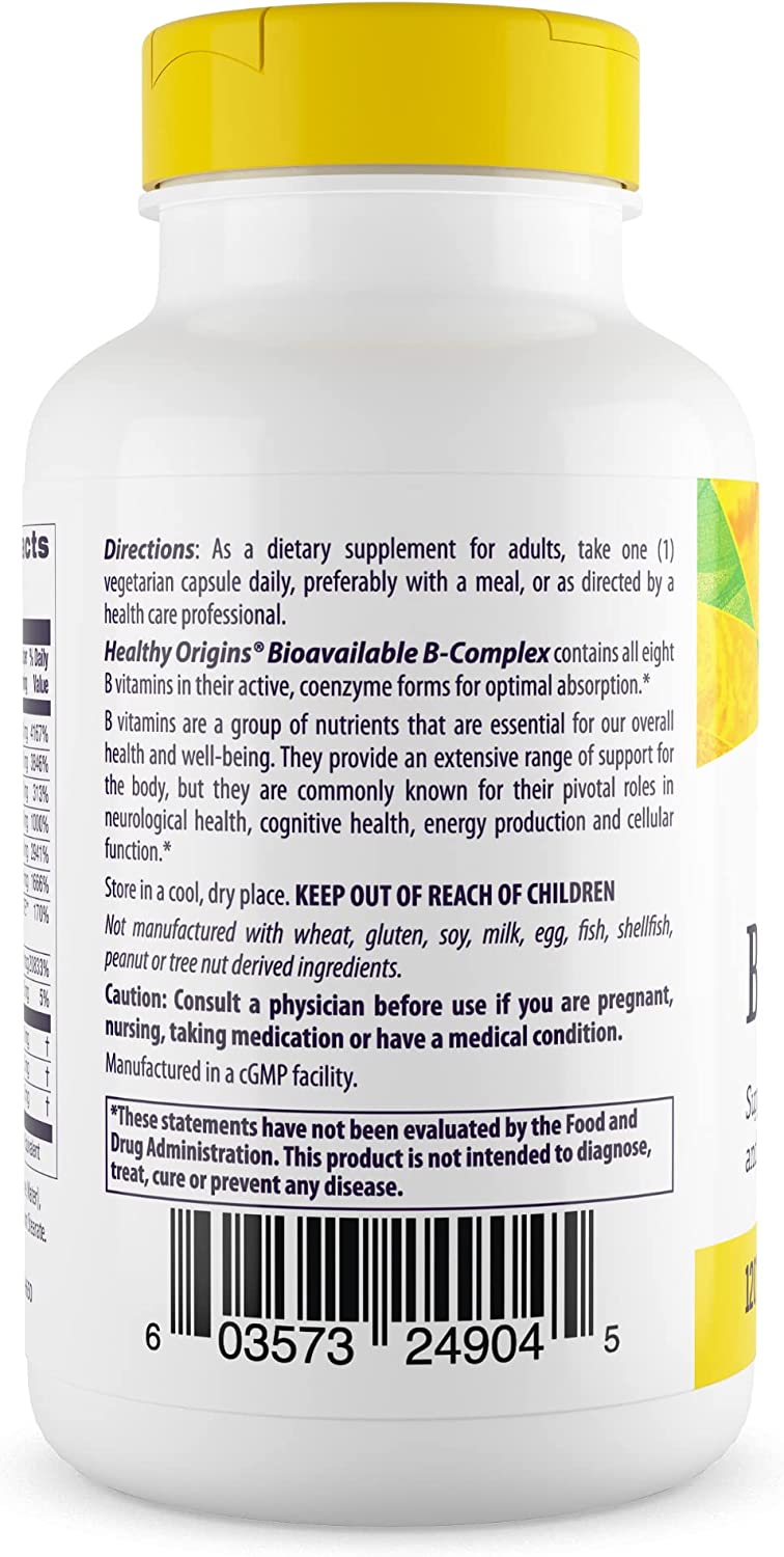 B-Complex Healthy Origins 120 Vegetarian Capsules