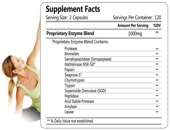 Fibrenza 60 Capsules - Systematic Enzyme by HCP Formulas