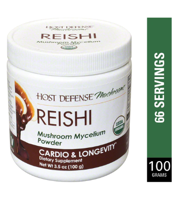 Host Defense Reishi Mushroom Mycelium Powder, 3.5 oz (100g)