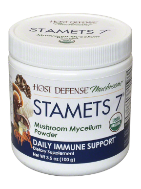 Host Defense Stamets 7 Mushroom Mycelium Powder, 3.5 oz (100g)