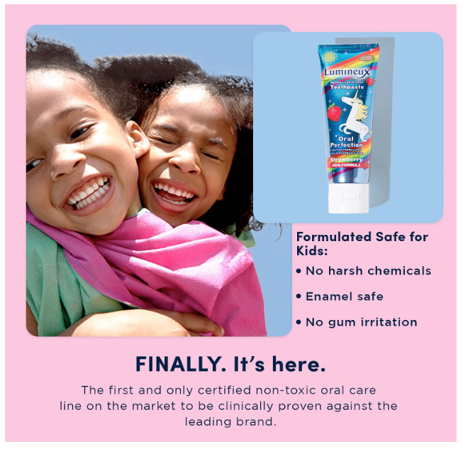 Medically Developed Toothpaste, Kids Formula, Strawberry, 3.75 oz (106.3g), by Lumineux