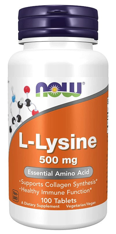 L-Lysine, 500 mg 100 Veg Tablets, by NOW