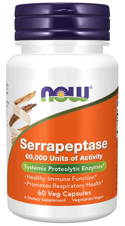 Serrapeptase, 60 Veg Capsules, by NOW