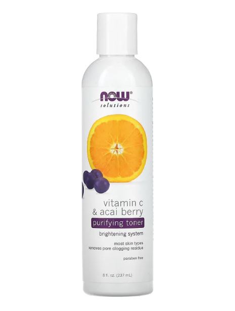 Purifying Toner Vitamin C & Acai Berry 8 fl oz (237 ml) by NOW