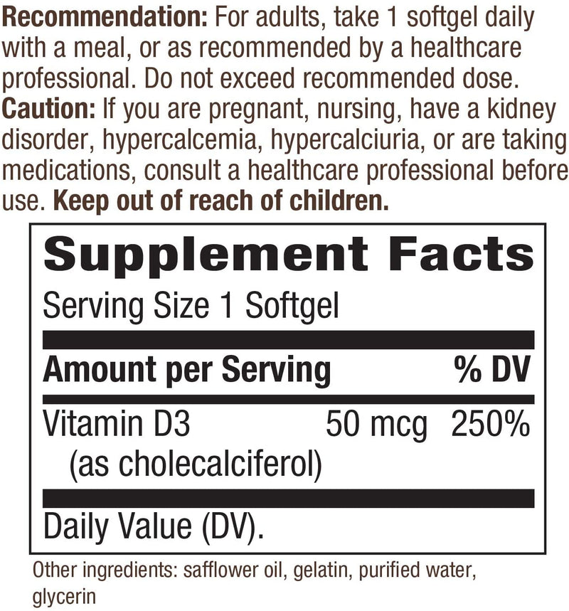 Vitamin D3 2,000 IU 240 Softgels