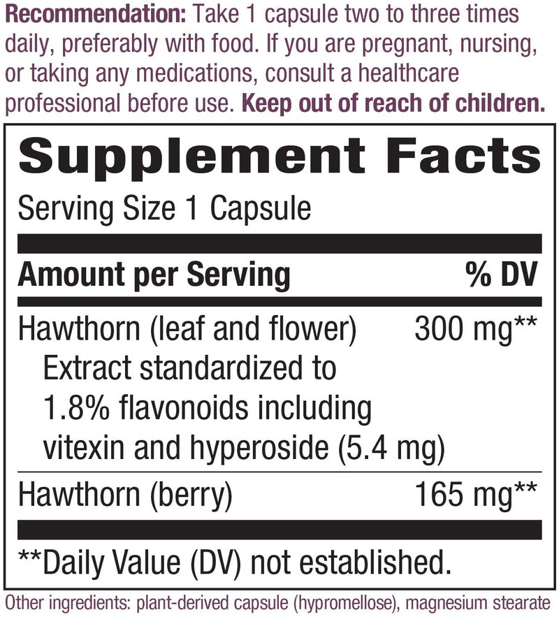 Hawthorn Standardized 90 Vegetarian Capsules