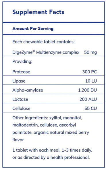 Digestive Enzyme Chewables - 100 Chewable Tablets