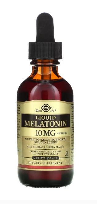 Liquid Melatonin Natural Black Cherry Flavor 10 mg 2 fl oz (59 ml)