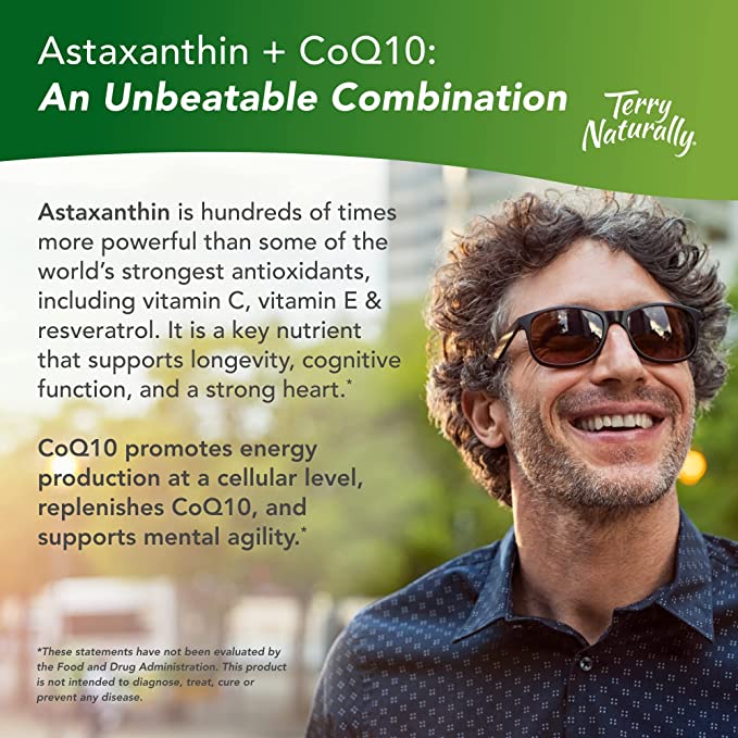 Terry Naturally Astaxanthin with CoQ10, 30 Chewable Tablets