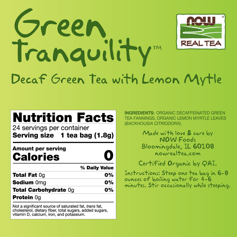 NOW Foods, Green Tranquility Tea 24 Tea Bags