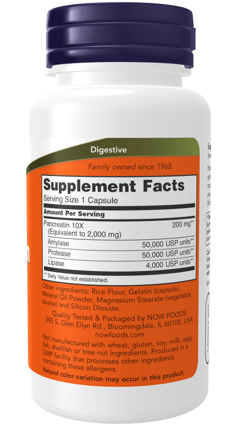 Pancreatin 10X 200 mg 100 Capsules