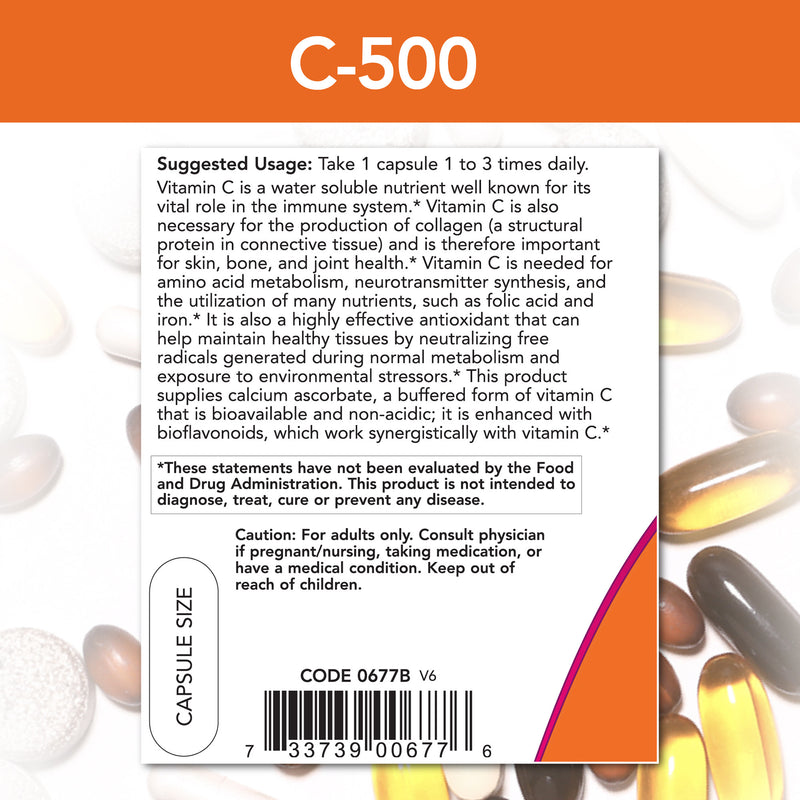 C-500 Calcium Ascorbate-C 250 Capsules