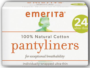 100% Natural Cotton Ultra-Thin Pantyliners 24 Pantyliners