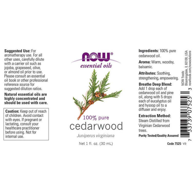 Cedarwood Oil 1 fl oz (30 ml) | By Now Essential Oils - Best Price