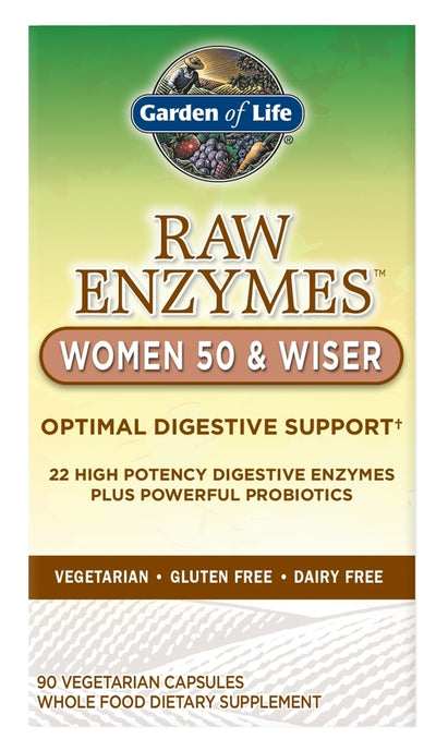 RAW Enzymes Women 50 & Wiser 90 Vegetarian Capsules