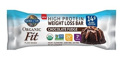 Organic Fit Plant Based High Protein Weight Loss Bar Chocolate Fudge 12 Bars