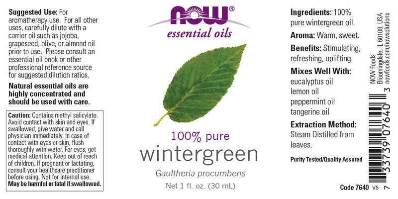 Wintergreen Oil 1 fl oz (30 ml) | By Now Essential Oils - Best Price