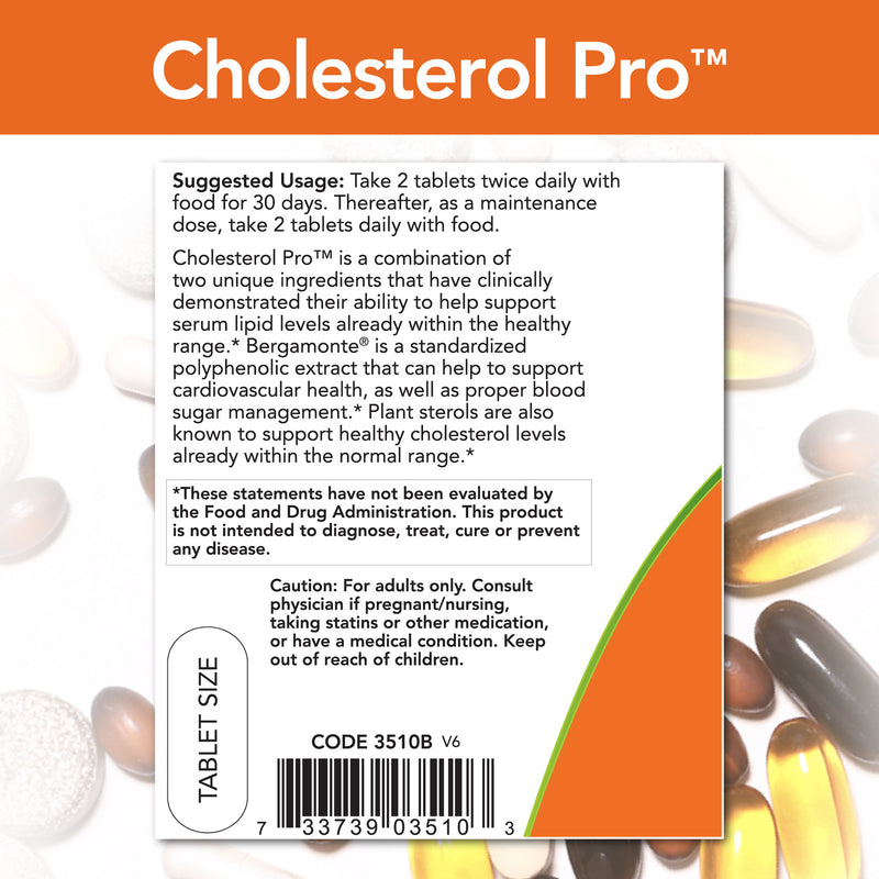 Cholesterol Pro 120 Tablets | By Now Foods - Best Price