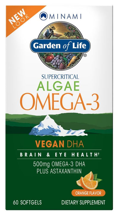 Algae Omega-3 Vegan DHA Orange Flavor 60 Softgels