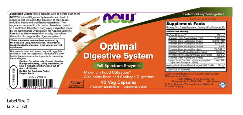 Optimal Digestive System 90 Veg Capsules