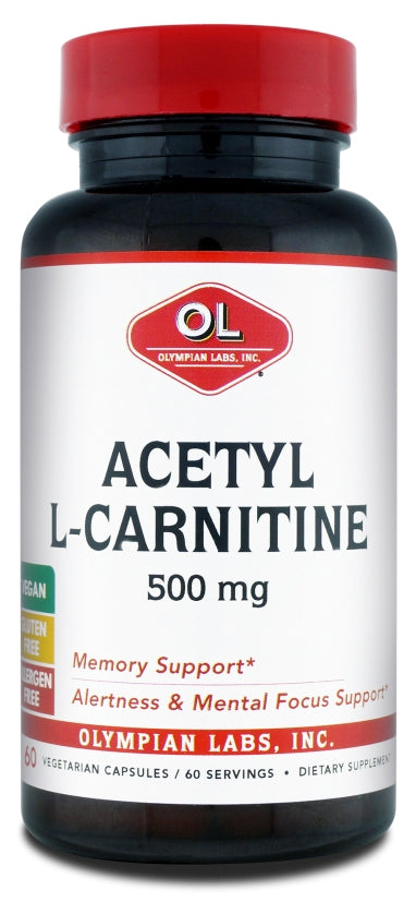 Acetyl L-Carnitine 500 mg 60 Vegetarian Capsules