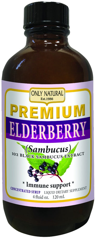 Premium Elderberry (Sambucus) 4 fl oz (120 ml) by Only Natural best price