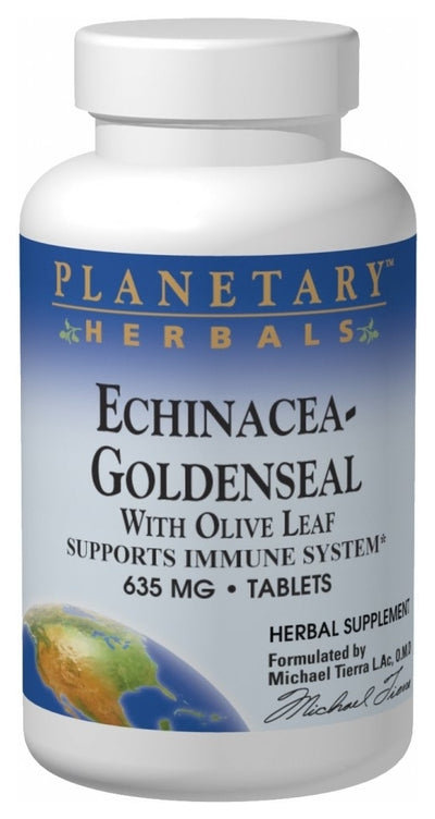 Echinacea-Goldenseal with Olive Leaf 635 mg 60 Tablets