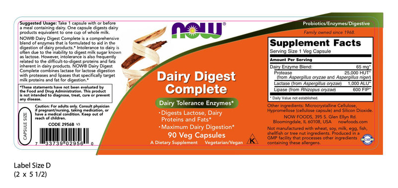 Dairy Digest Complete 90 Veg Capsules