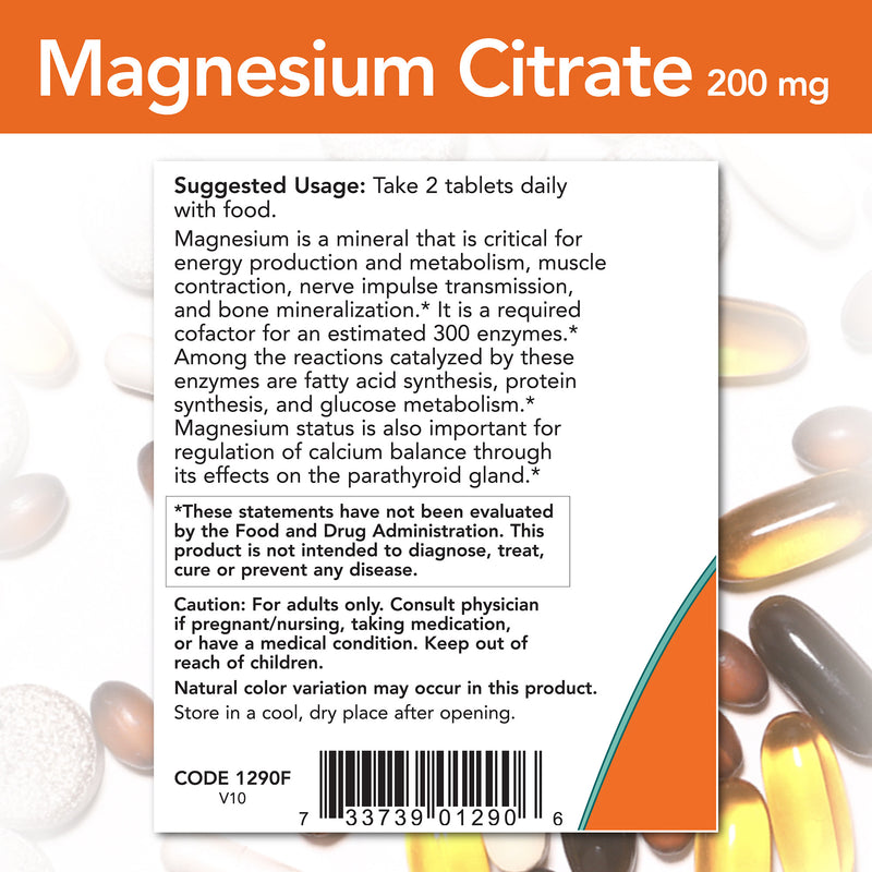 Magnesium Citrate 200 mg 100 Tablets