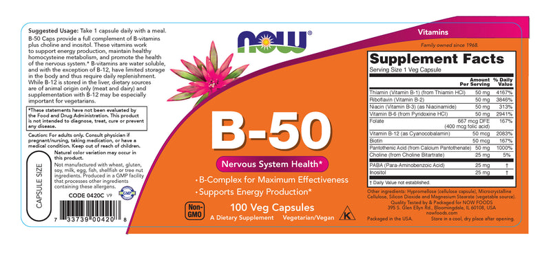 B-50 100 Veg Capsules