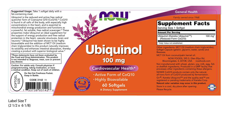 Ubiquinol 100 mg 60 Softgels