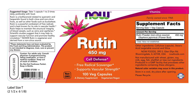 Rutin 450 mg 100 Veg Capsules