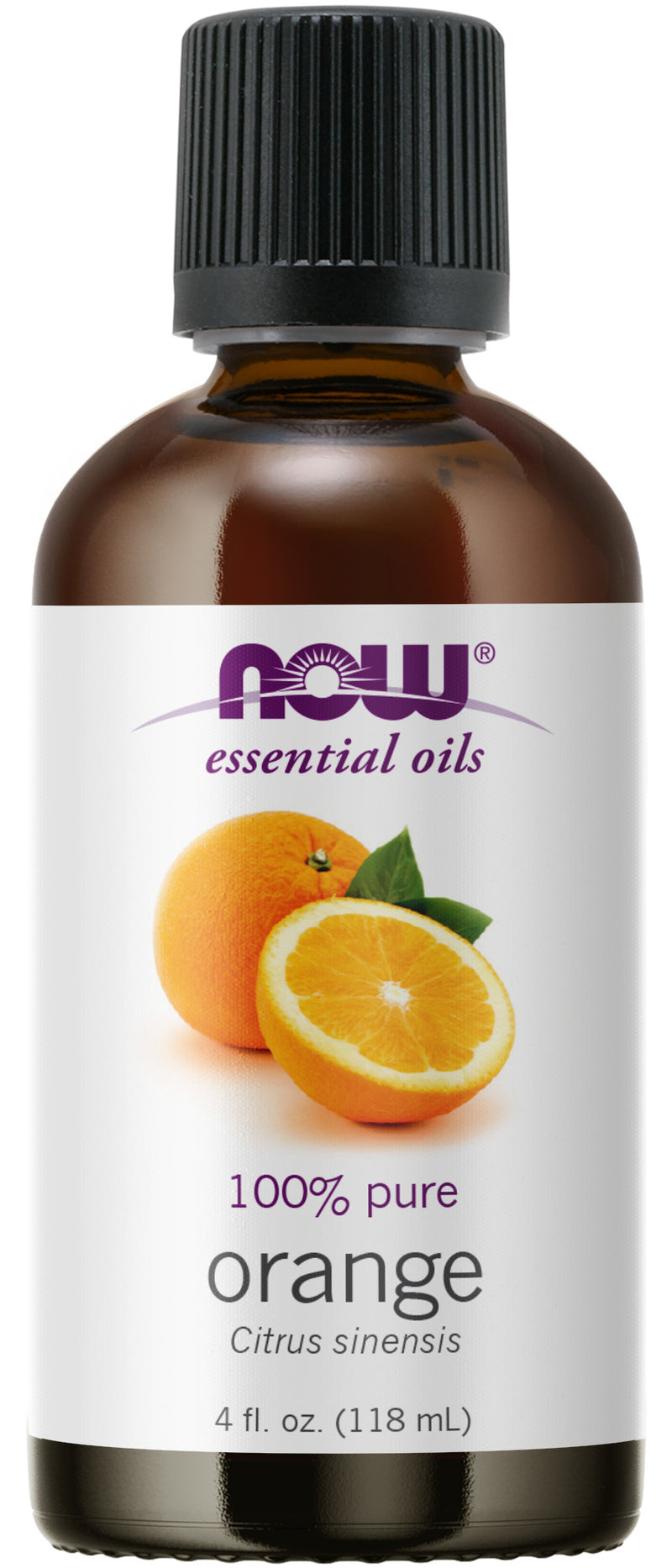 NOW Essential Oils, Orange Oil, Uplifting Aromatherapy Scent, Cold Pressed, 100% Pure, Vegan, Child Resistant Cap, 4-Ounce