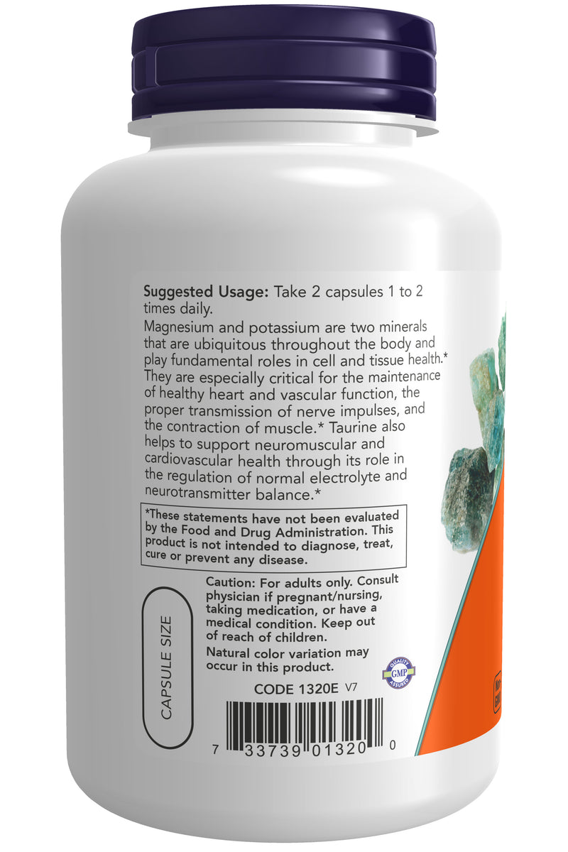 Magnesium & Potassium Aspartate with Taurine 120 Veg Capsules