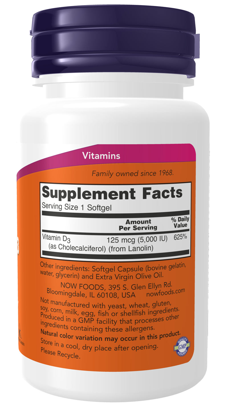 Vitamin D-3 5,000 IU 120 Softgels